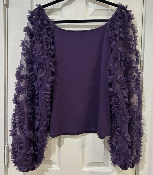 Andrew Marc NWT Purple Party Blouse💜 - Picture 1 of 5